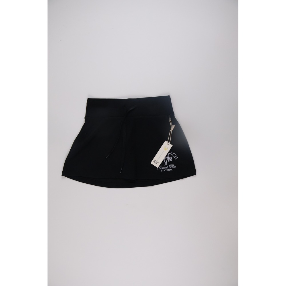Ocean Drive Womens Skort Palm Beach Tropical Bliss Black Solid S NWT